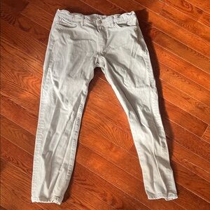 Men’s Light Gray/Off White Jeans